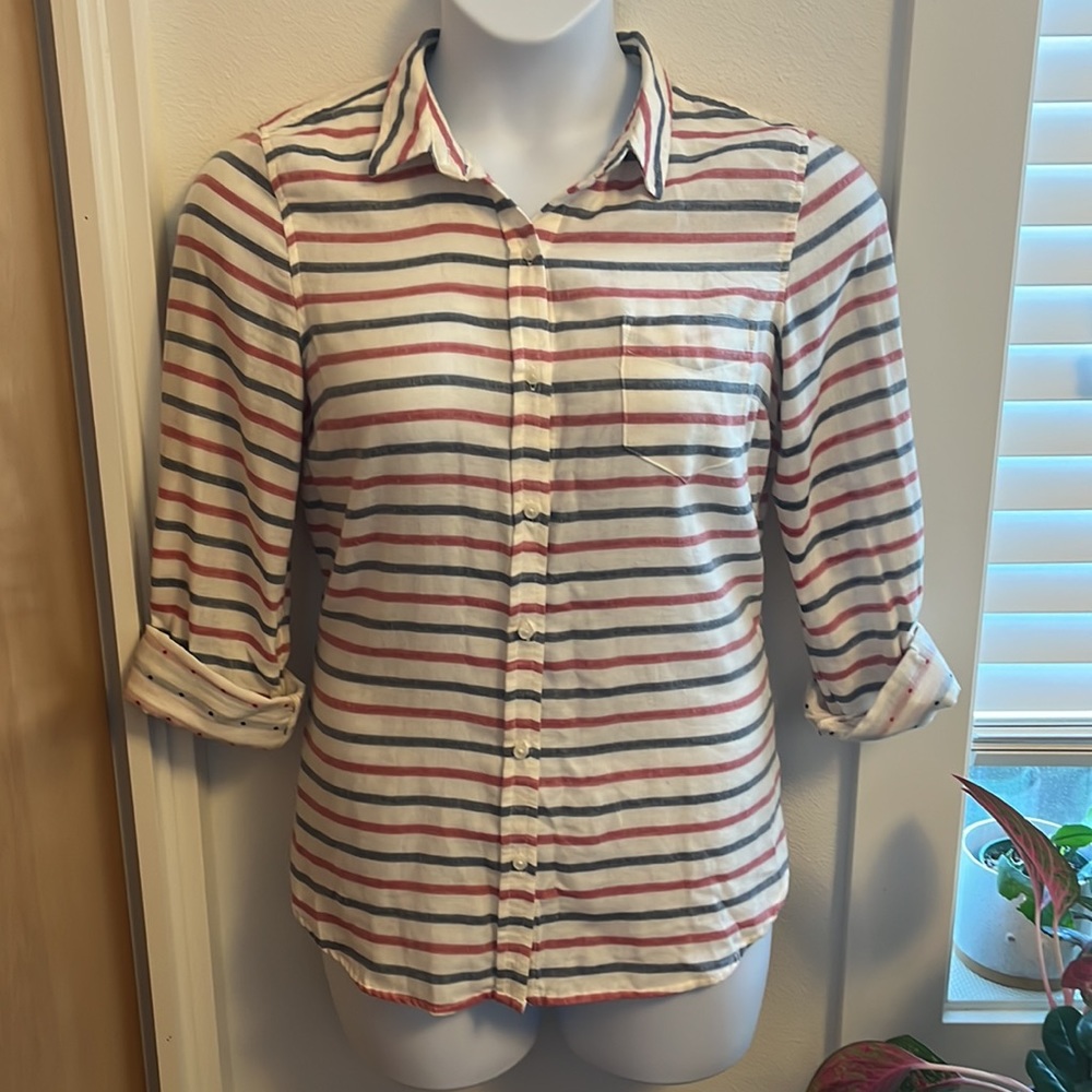Old Navy Nautical Striped Button-Up